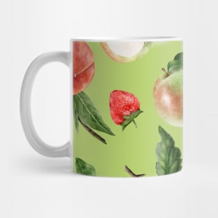 Trendy Summer Pattern with Apples, pears and peaches Mug